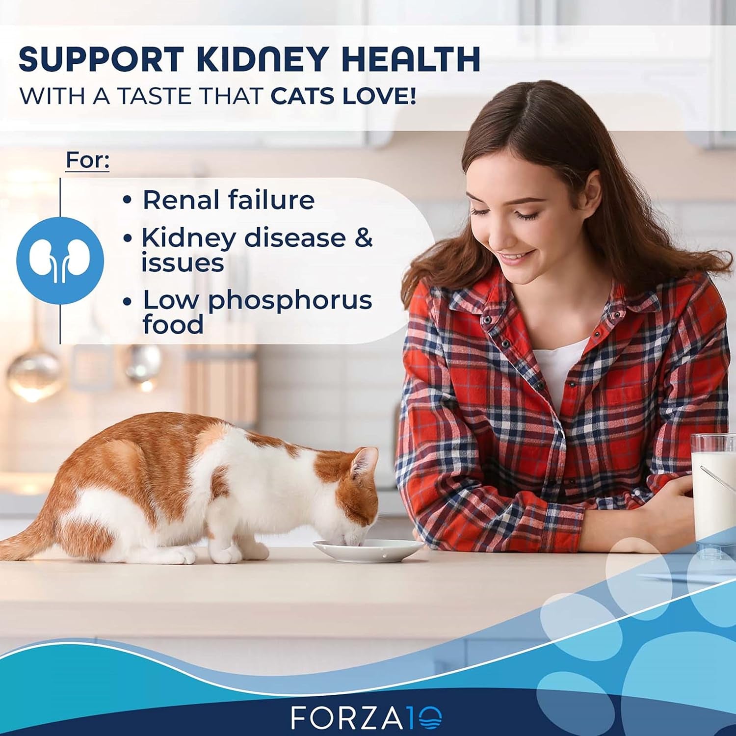 Kidney Care Cat Food – Renal Support Wet Cat Food with Lamb, 3.5 Oz Cans, 32 Pack – Vet Formulated, Made in Italy