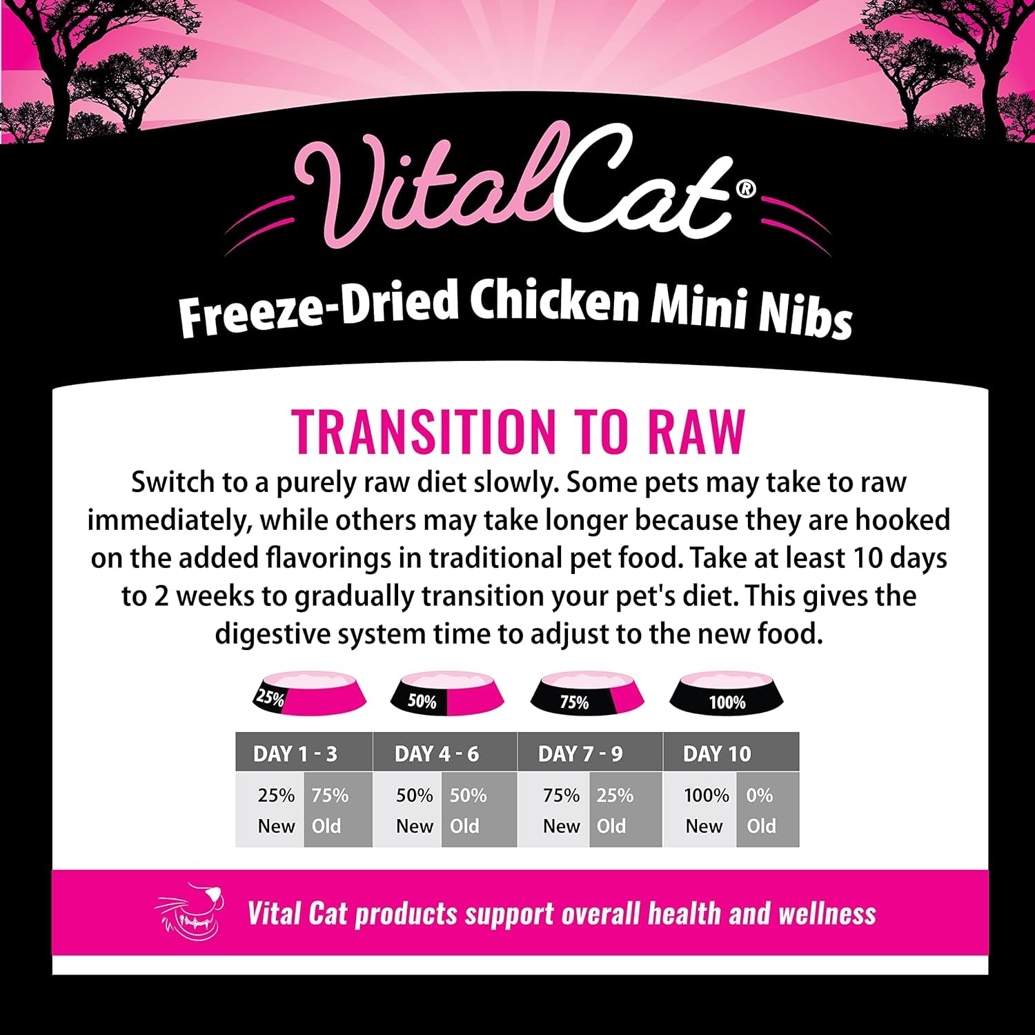 Freeze Dried Cat Food, Chicken Mini Nibs 12 Oz