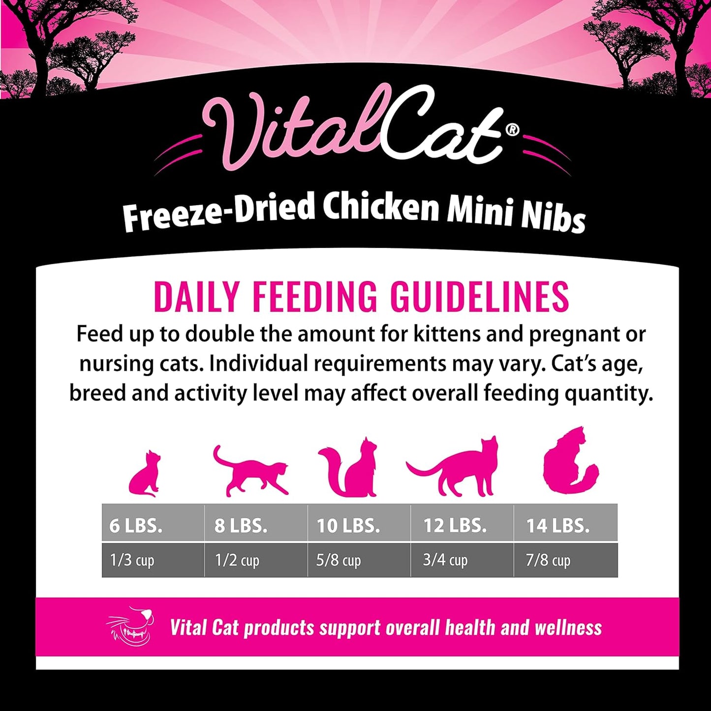 Freeze Dried Cat Food, Chicken Mini Nibs 12 Oz