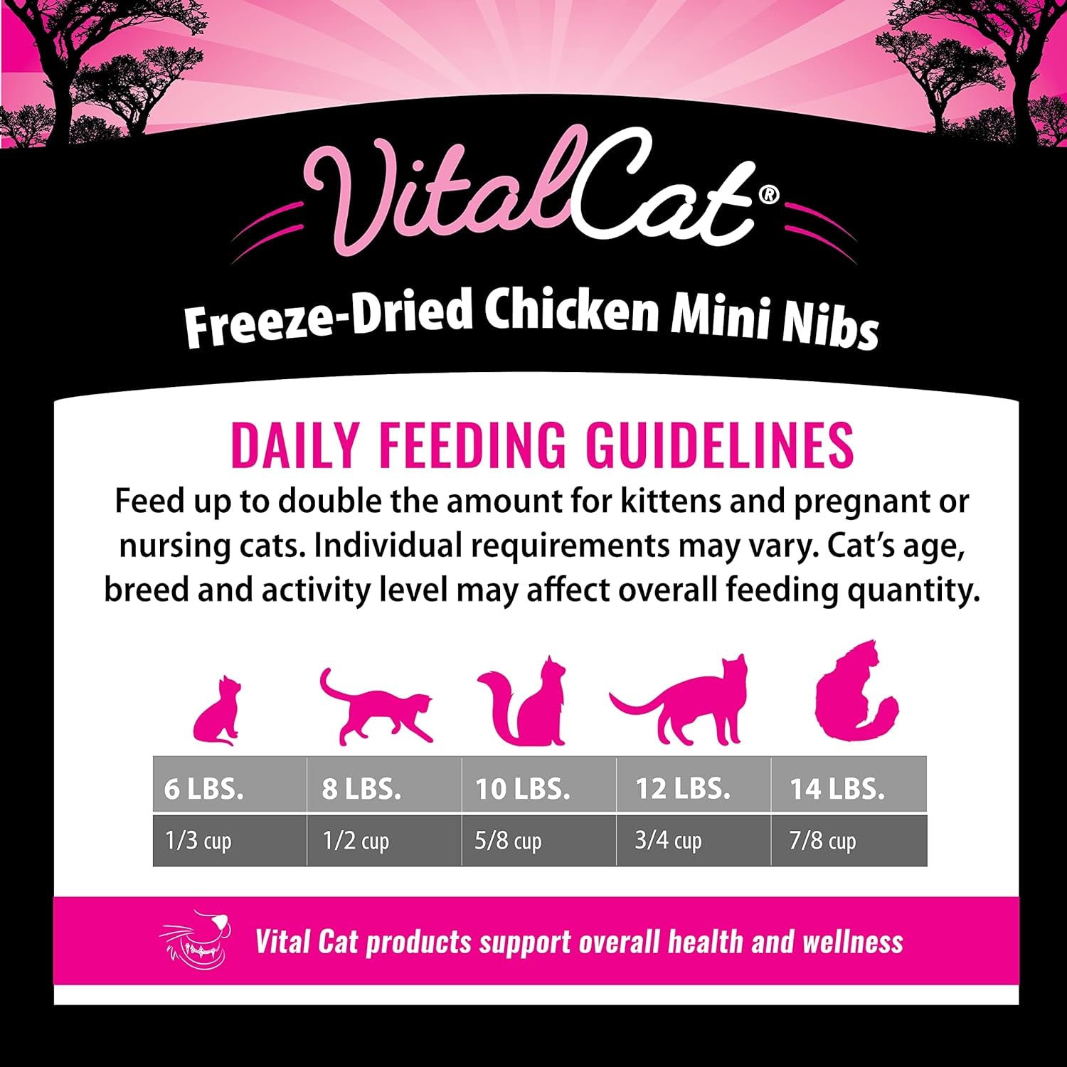 Freeze Dried Cat Food, Chicken Mini Nibs 12 Oz